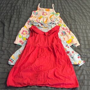 Primark Red and Multicolor Kids Dress Set